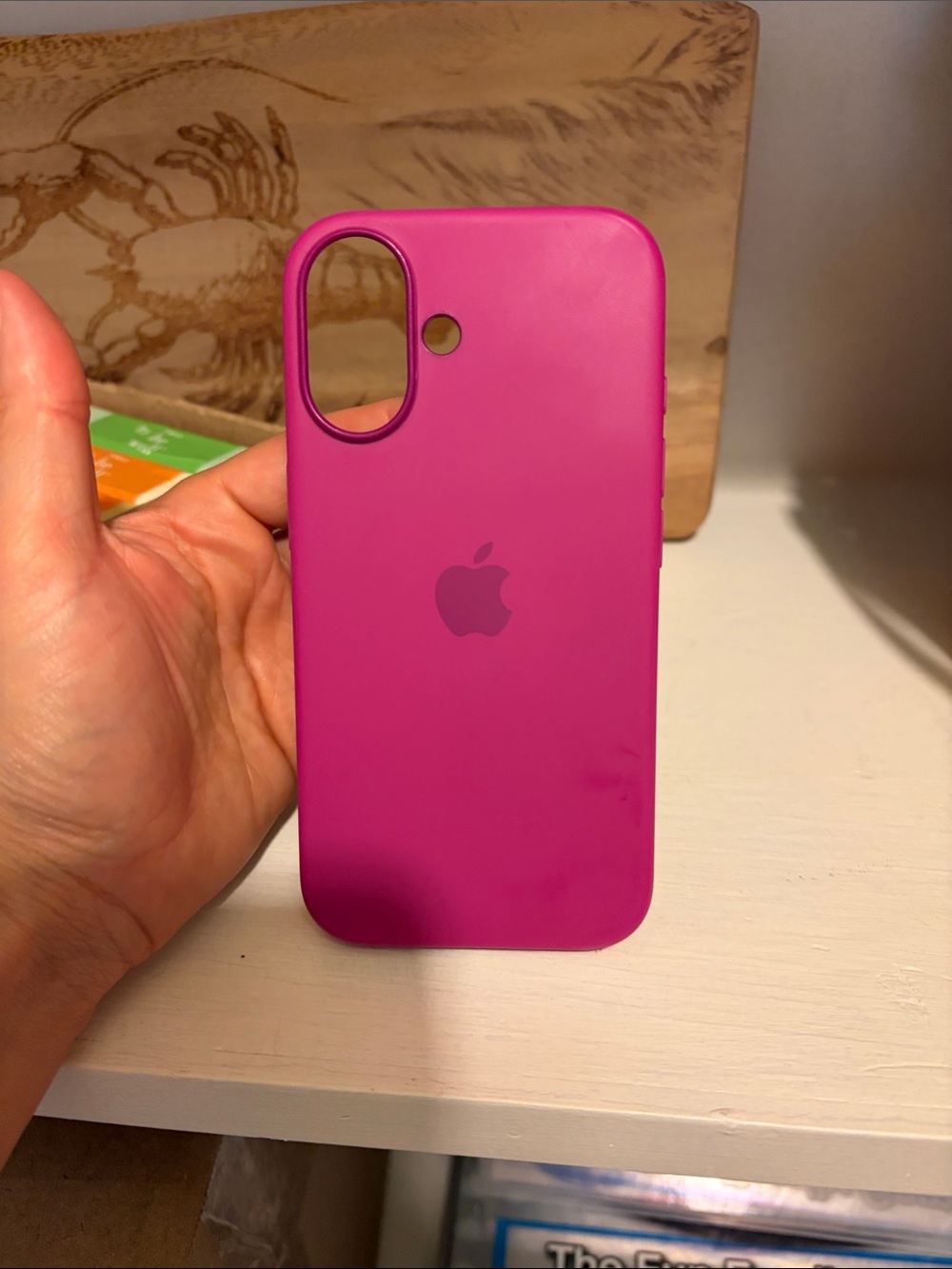 Apple Silicone iPhone 16 Case in Bright Magenta Like New